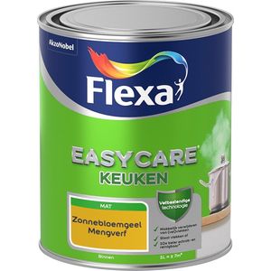 Flexa Easycare Muurverf - Keuken - Mat - Mengkleur - Zonnebloemgeel - 1 liter