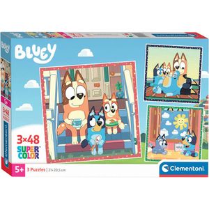 Clementoni - Puzzel - 3x48 Stukjes - Bluey - Kinderpuzzel - Vanaf 5 jaar