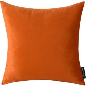 Lucy’s Living Luxe sierkussenhoes Velvet CLASSIC - oranje - 45 x 45 cm - kussen - kussens - fluweel - wonen - interieur