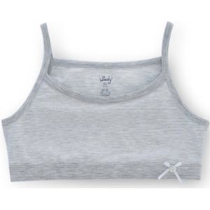 Woody Meisjes Topje Grijs/Wit Streep - 8 jaar