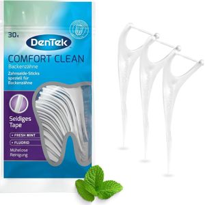 Comfort Clean Tandzijde Sticks - 30 Stuks - Mintsmaak - Fluoride Inclusief Tandenstoker voor Effectieve Tandreiniging