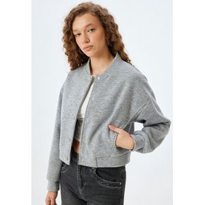 College kraag Drukknoop gedetailleerd Jerseyblazer