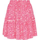 MYMO - Rok - Pink/Wit - Volantrok - Bloemenprint