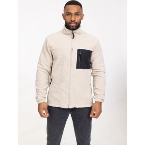 Stijlvolle Beige Fleece Herenjas met Rits van Zayn - Zomer - Maat M
