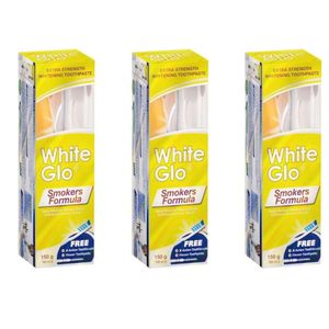 White Glo Smokers Formula Whitening Tandpasta 150 g x 3