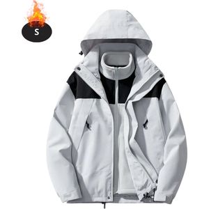 Bovista Skipak - SkiBroek - Skijas - Ski Suit - Wintersport - Dames - Winter - Warm Fleece - Grijs en Wit - Maat XS