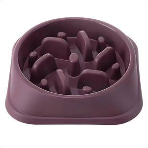 JAXY - Anti Schrokbak - Slowfeeder Hond en Kat - Voerbak - Anti-Slip Schrokbak - Voerpuzzel - Anti Schrok Hondenvoerbak - Slow Feeder Honden Voerbak - ⌀ 20,3 cm - Bordeaux Paars