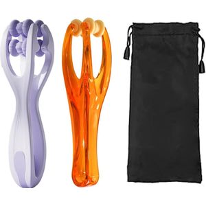 2 Pcs Hand en Vinger Massage Roller met Handvat - Vinger Massage Roller - Dubbelzijdige Massagebal voor Artritis Verlichting - Spierontspanning - Bloedcirculatie