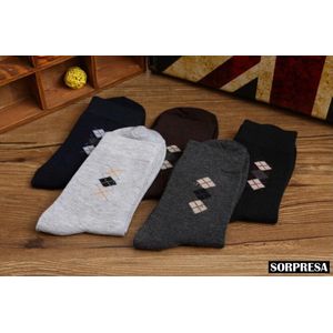 Sorprese - Fun socks - Varga ruit - 5 paar - gift sack - Sokken - maat 39-45