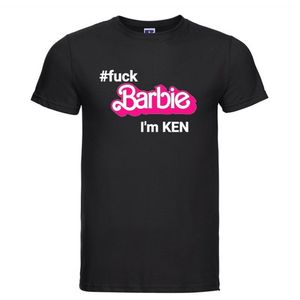 Fuck Barbie T-shirt - 100% Katoen - Maat M - Classic Fit - Zwart