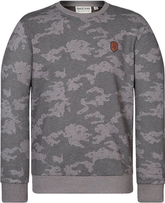 Naketano Pullover Rainerius 2300-0207 Dark Grey Melange (Camouflage)-3XL