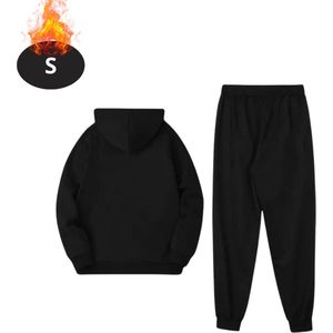 Nivard Joggingpak - Huispak - Volwassenen - Trainingspak - Comfortabel - Joggingsbroek - Tracksuit - Heren - Paris - Zwart - S