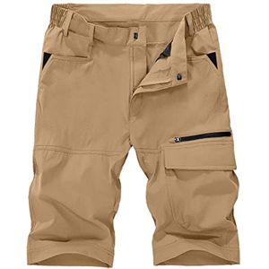 Lichte Sneldrogende Outdoor Cargo Shorts voor Heren – Casual Korte Broek met 5 Zakken