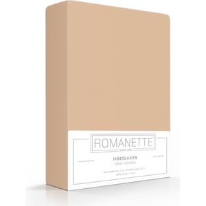 Luxe Verkoelend Hoeslaken - Camel - 160x220 cm - Katoen - Romanette
