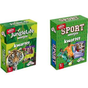 Spellenbundel - Kwartet - 2 stuks - Sealife Junglelife Kwartet & Sport Weetjes Kwartet
