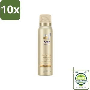 10 x Dove Body Love Zelfbruinende Mousse - Summer Revived - Light-Medium - 150 ml - Grootverpakking - Zelfbruiner - Body Mousse - Zomerse Gloed - Gehydrateerde Huid - Gevoelige Huid