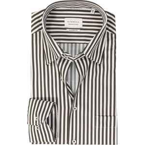 ETERNA Zakelijk overhemd  bruin / wit