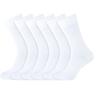 Heren sokken | Katoenen sokken | Merk: Basset | Kleur: Wit | Maat: 39 t/m 47 | 6 Paar