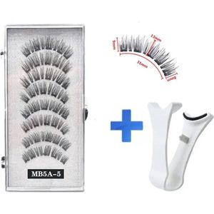 LuukyBB - 8 x Glamour Magnetische Wimpers - Wimper met Applicator Nijptang - Zonder Eyeliner Magnetic Lashes - Glamourlook Look - Geen Lijm - Waterproef Waterproof