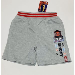 Spiderman short grijs maat 98