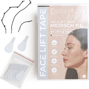 Destined® Facelift tape - 80 stuks - Facelift apparaat - Face tape - Huidverjongingsapparaat - Chirurgie alternatief - Donker