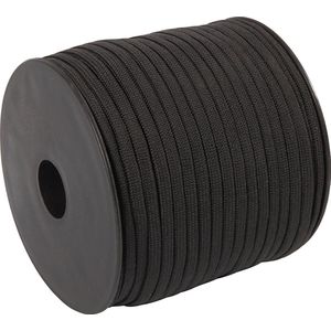 Macramé Koord, B: 5 mm, zwart, 50 m/ 1 rol