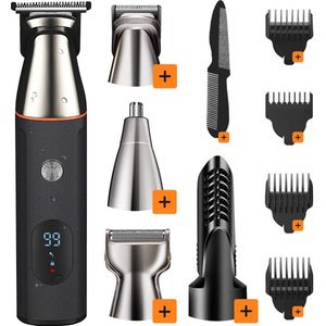 UltraEdge Trimmer voor mannen - 5 in 1 Lichaam & Baard - Incl. hulpstukken - Bodygroomer - Scheer apparaat - Voor lichaam, schaamstreek en gezicht - Skoov