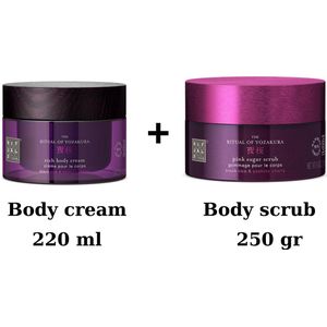 Rituals Yozakura - Duo Set - Body Scrub 250 gr + Body Cream 220 ml + Gift bag + Scrub zakje