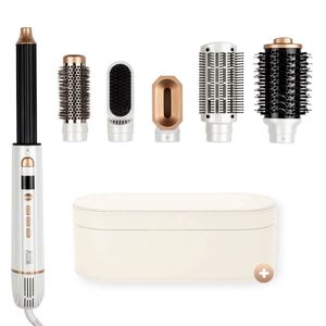 BrinQ Goods 7 in 1 Airstyler Pro Met Luxe Opbergcase en LED Display - Multistyler - Föhn Airstyler - 7-in-1 Stylingstool - Föhnborstel - Krulborstel - Föhn - Haardroger - Krultang - Stijltang