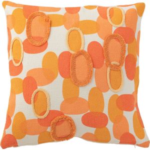 J-Line kussen Papaya - textiel - oranje