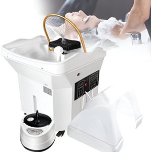 Professionelles Kopf-Spa Waschbecken – Novihome HeadSpa Pro 60L – Tragbarer Japanischer Whirlpool für Haarpflege & Kopfhautmassage – LED-Lichttherapie, Dampf- & Aromatherapie, Wasserzirkulation – Ideal für Schönheitssalons, Wellness & Zuhause