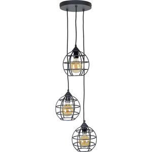 Urban Interiors Globe Hanglamp 3 lichts Zwart - Metaal - 50x50x140