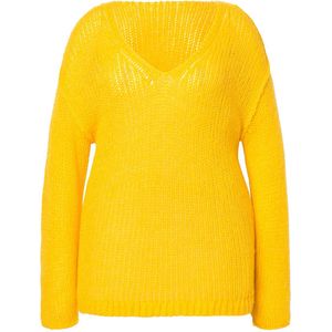 Angel of Style Angel of Style - Dames - Trui oversized ballonmouw V-hals - Zonnig geel - Maat 58