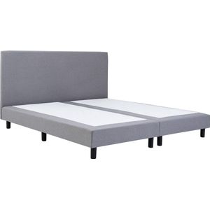 Boxspring Serenity - 180x210 Zonder matras - Grijs Glad - AVV Matrassen