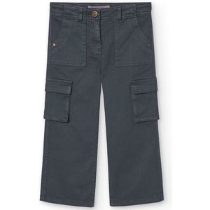Boboli - Stretch Twill Broek - Donkergrijs - 6 Jaar - Meisjes