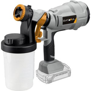 Batavia Accu 18V Verfspuit - Incl. 5.0 Ah Li-ion Accu / 4.5A Snellader - Geschikt voor binnen en buitenmuren, primer, latex. - Maxxpack