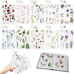 160 stuks bloemen scrapbooking stickers - transparant en vintage - voor doe-het-zelvers - planten en bloemen stickers .