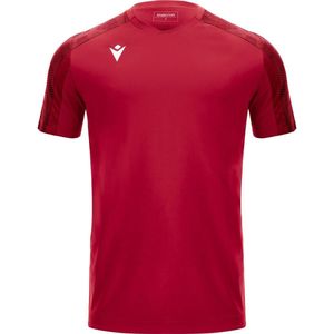 Macron Gede Shirt Korte Mouw Kinderen - Rood / Donkerrood | Maat: 7-8 Y