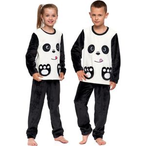 Panda-kinderpyjama/huispak - stof zoals bont - korting- sale 128