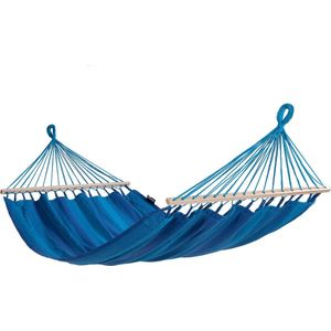 Hangmat Eénpersoons 'Relax' Blue (Blauw) | Bijpasende opbergtas | 120 KG | Handgemaakt in Colombia | 1% For The Planet | Tropilex