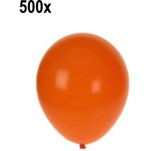 500x Ballonen oranje - Festival thema feest party ballon verjaardag