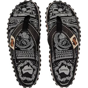 Gumbies Teenslippers | Unisex | Midnight Black | Zwart / Grijs | Maat 36