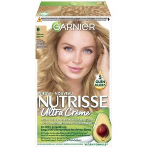 Garnier - Nutrisse Ultra Crème 9 - Haarkleuring - Zeer Lichtblond - Intens Voedend - Permanente Kleur - 1 stuk