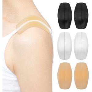 3 paar - Siliconen antislip schoudervullingen - Siliconen beha gewatteerde standaard - Zachte siliconen beha-wandkussentjes - Dames - Antislip schouderbeschermers - Zachte antislip schoudervullingen voor dames