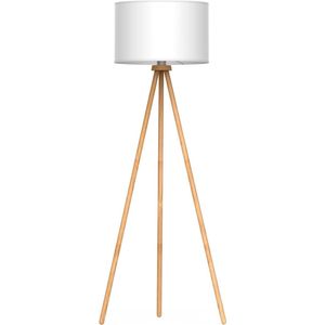 vloerlamp statief van hout voor de woonkamer, Staande lamp, slaapkamer en andere kamer, Scandinavische stijl - FL1002 klassiek wit