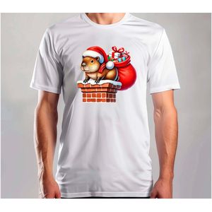 Capy op de Schouw - T Shirt - MerryChristmas - ChristmasVibes - Funny - Sarcasm - VrolijkKerstfeest - Kerstmis - Grappig - Sarcasme - Capybara - Capy