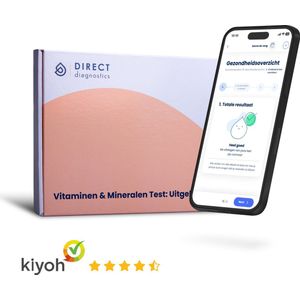 Direct Diagnostics ® Vitaminen & Mineralen Test: Uitgebreid - Zelf Bloedwaarden testen vanuit Huis - Ontdek een mogelijk Vitaminen en Mineralen tekort - Test op 9 Biomarkers - Resultaat binnen 48 uur - Met Aanbevelingen van Arts