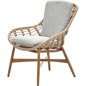 Garden Impressions Castello lounge fauteuil - light teak look - natural - merino sand