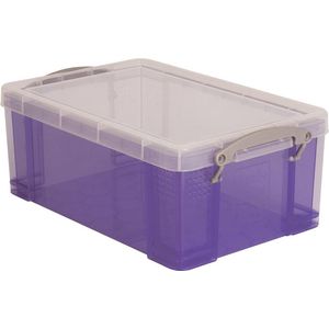 Really Useful Box 9 liter transparant paars