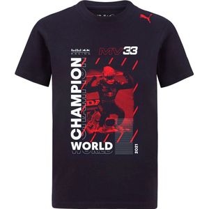 Max Verstappen WINNERS graphic T-shirt – Puma 2021 M - Red Bull Racing - wereldkampioen